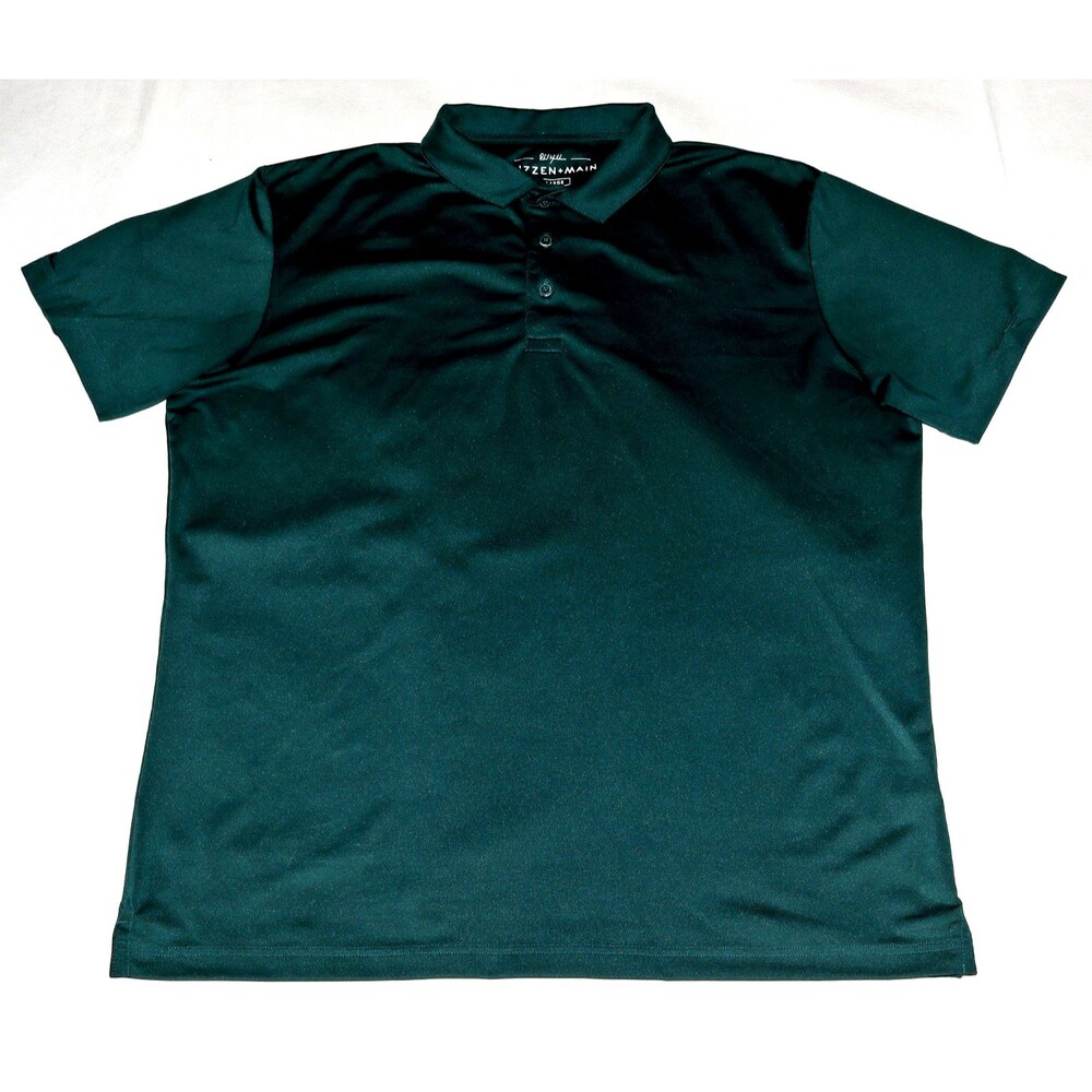 Mizzen + Main Phil Mickelson Men's Short Sleeve Golf Polo Green Shirt Size XL